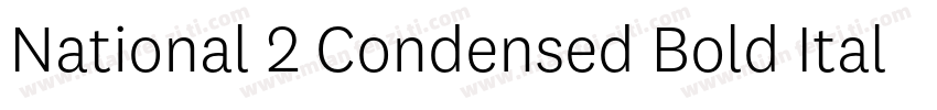 National 2 Condensed Bold Italic字体转换